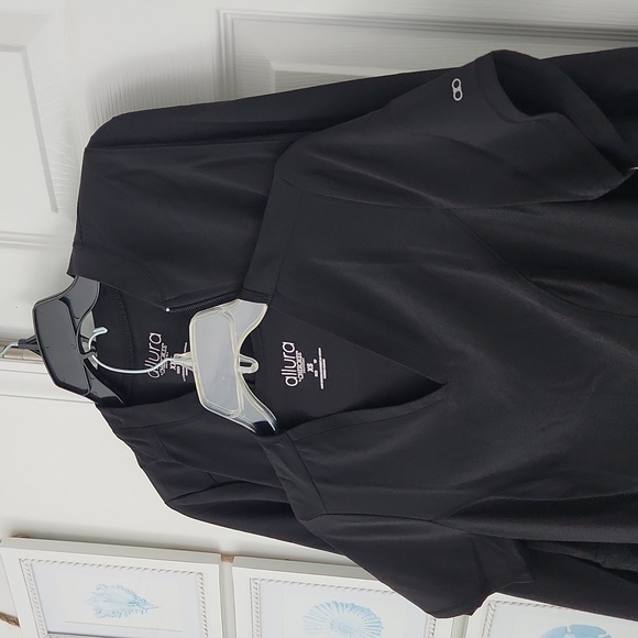 Cherokee - Allura V-Neck Scrub Top & Zip Front Warm-Up Solid Scrub Jacket, NWT - Picture 3 of 12